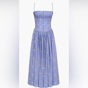 HOUSE OF CB Blue Daisy Print Cotton Mini